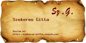 Szekeres Gitta névjegykártya